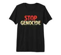 Hombre Defensa contra la injusticia y la Violencia: Detener el genocidio Camiseta Premium