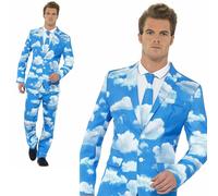 Smiffys Traje por las nubes, con Chaqueta, Pantalones y Corbata Halloween, Carnaval