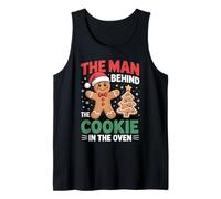 Hombre Detrás De Galleta En El Horno Navidad Embarazo Papá Futuro Camiseta sin Mangas