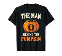 Hombre detrás de la Calabaza Festivo papá Espeluznante para ser Halloween Camiseta