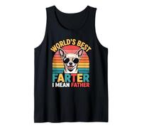 Hombre Día del Padre Divertido Refrán Chihuahua Perro Papá Camiseta sin Mangas