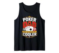 Hombre Día del Padre Poker Papá como un papá Normal Pero Mucho más Fresco Camiseta sin Mangas