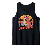 Hombre Día del Padre T Rex Dinosaurio Hombres Papi Saurus Camiseta sin Mangas