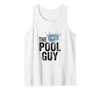 Hombre Diseño de Chico de Piscina para Chico de Piscina y Limpiador Camiseta sin Mangas