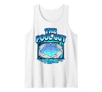 Hombre Diseño de Chico de Piscina para Chico de Piscina y Limpiador Camiseta sin Mangas