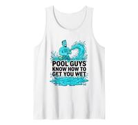 Hombre Diseño de Chico de Piscina para Chico de Piscina y Limpiador Camiseta sin Mangas
