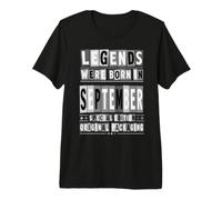 Hombre Diseño de cumpleaños Estilo Ransom Legends were Born in September Camiseta Premium