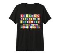 Hombre Diseño de cumpleaños Estilo Ransom Legends were Born in September Camiseta Premium