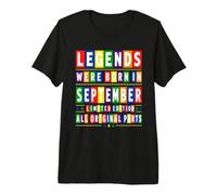 Hombre Diseño de cumpleaños Estilo Ransom Legends were Born in September Camiseta Premium