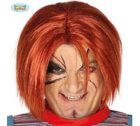 Hombre Disfraz de Halloween Asesino Muñeca Peluca Jengibre Fg