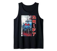 Hombre Distress JDM Drift Race Car Regalo del Mercado Nacional japonés Camiseta sin Mangas