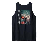Hombre Distress JDM Drift Race Cars Mercado Nacional de Japón (en la Parte Posterior) Camiseta sin Mangas