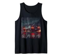 Hombre Distress JDM Drift Racing Cars Arte del Mercado Nacional japonés Camiseta sin Mangas
