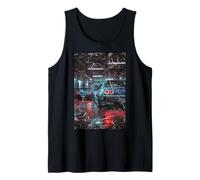 Hombre Distress Vintage JDM Legendary Race Drift Cars En El Garaje Camiseta sin Mangas