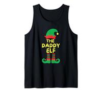 Hombre Diversión navideña en Grupo a Juego con la Familia I'm Daddy Elf Camiseta sin Mangas