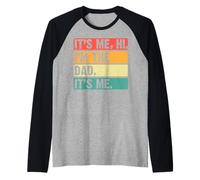 Hombre Divertida cita de papá retro sobre paternidad desgastada Camiseta Manga Raglan