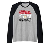 Hombre Divertido Egipto Nada me Asusta Mi Esposa es egipcia Camiseta Manga Raglan