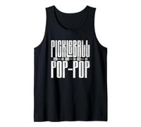 Hombre Divertido jugador de pepinillos Grandpa Pop Baby Reveal Pickleball Camiseta sin Mangas