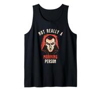 Hombre Divertido No Realmente Una Persona De La Mañana Drácula Vampiro Halloween Camiseta sin Mangas