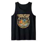 Hombre Divertido papá Camping Aventura al Aire Libre Regalo Modo Supervivencia Camiseta sin Mangas