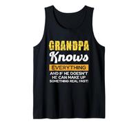 Hombre El abuelo sabe todo el día del padre Camiseta sin Mangas