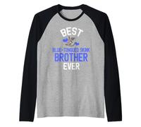 Hombre El Mejor Hermano Skink de Lengua Azul Camiseta Manga Raglan