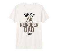 Hombre El Mejor Padre de Renos de la Historia, Linda Familia de Renos Camiseta Premium