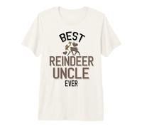 Hombre El Mejor tío Reno de la Historia, Linda Familia de Renos Camiseta Premium