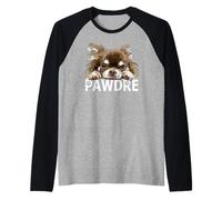 Hombre El Perro Padre Brown Chihuahua Perro de pelo largo Amante Chiwawa Camiseta Manga Raglan