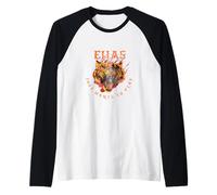 Hombre ELIAS - Bonito nombre de niño con tigre: Sólo quiere jugar Camiseta Manga Raglan
