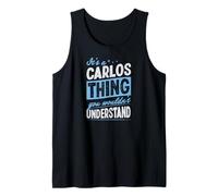 Hombre Es una Cosa de Carlos Que no entenderías Nombre Camiseta sin Mangas
