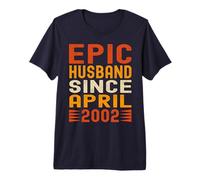 Hombre Esposo épico Desde Abril de 2002 Divertido Marido Impresionante Camiseta Premium