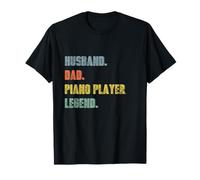 Hombre, esposo, papá, pianista, leyenda, vintage, Día del Padre Camiseta