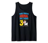 Hombre Este Animal de Fiesta Acaba de Cumplir 3 años con temática de Vaca Camiseta sin Mangas