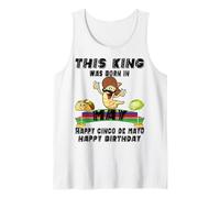 Hombre Este Rey Nació En Mayo Cool Tequila Papá Hombre Tío Abuelo Camiseta sin Mangas