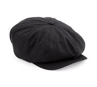 Hombre Estilo Retro Dickensiano Sombrero Papelero Gatsby Campo Plana Gorra Negra