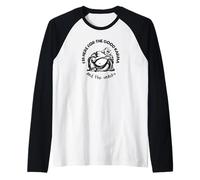 Hombre Estoy aquí para el Buen Karma y los bocadillos Fat Buddha Laugh Camiseta Manga Raglan