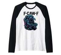 Hombre F-Caw-F Gamer: Divertidos Juegos de Raven Crow Camiseta Manga Raglan