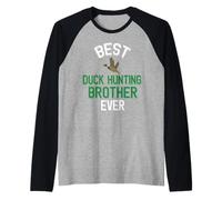 Hombre Familia de Fuentes Best Duck Hunting Brother Ever Cool Duck Camiseta Manga Raglan