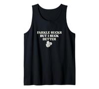 Hombre Farkle apesta Pero chupo Mejor para Farkle Game Farkle Player Camiseta sin Mangas