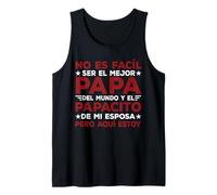 Hombre Fathers Day Spanish Dad Dia del Padre Regalos para Papa Camiseta sin Mangas