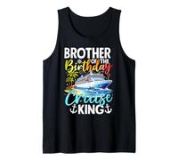 Hombre Fiesta de cumpleaños de Brother of The Birthday Cruise King Camiseta sin Mangas