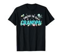 Hombre Fiesta familiar a juego de cumpleaños de Under Sea Grandpa para niñas y niños Camiseta
