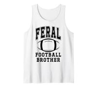Hombre Football Brother Feral Football Big Little Bro Greatest Fan Camiseta sin Mangas