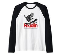 Hombre FRIDOLIN - hermoso nombre de niño con gato y monopatín Camiseta Manga Raglan
