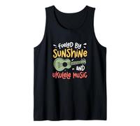 Hombre Fueled by Sunshine and Ukelele Music Funny Uke Músicos Camiseta sin Mangas