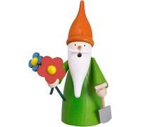 Hombre fumador duende de jardin, 16 cm. de alto, original de lo.. SV 12314 nuevo