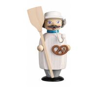 Hombre fumador panadero, 14 cm. de alto, original de los Montes Metálicos (Er...