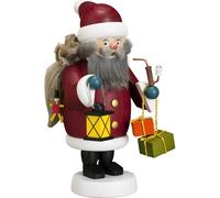 Hombre fumador Papá noel, 19 cm. de alto, original de los Montes Metálicos (E...