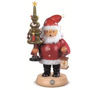 Hombre fumador Papá Noel con un árbol, 23 cm. de alto, original.. MU 16130 nuevo